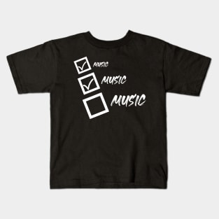 To Do Music ( White ) Kids T-Shirt